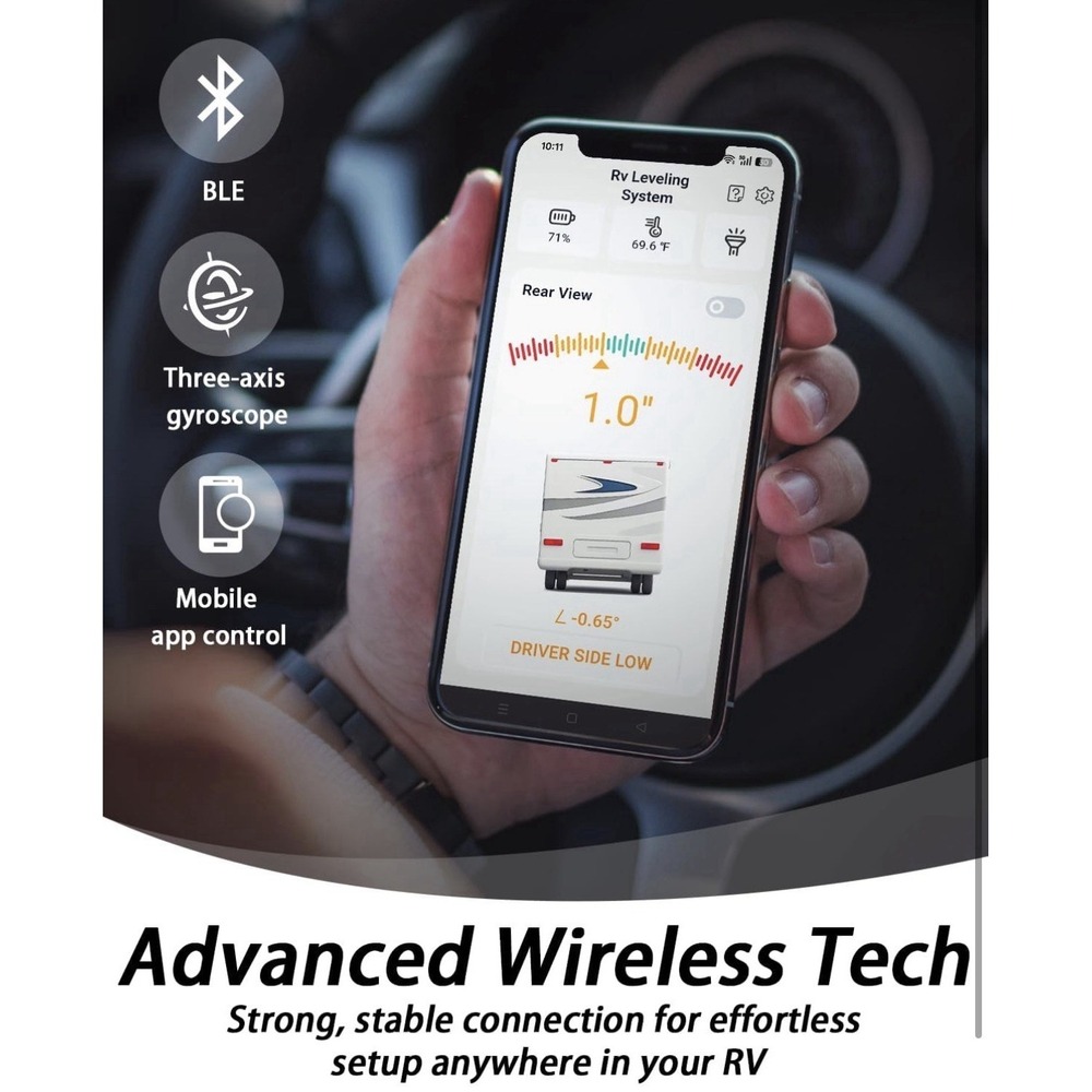 Wireless RV Leveling System - User-Friendly Phone App With Real-Time Precise Lev - Picture 4 of 9
